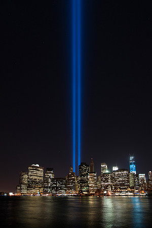 9-11 Memorial: towers of light