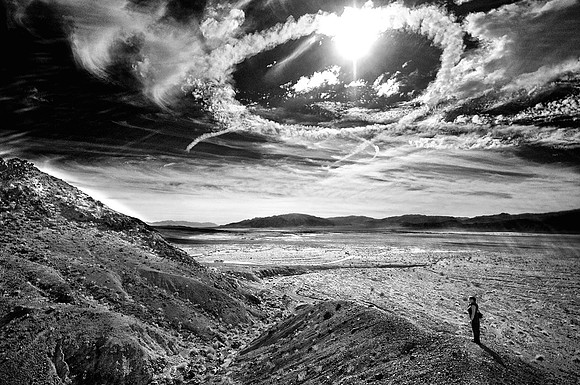 death valley clouds, Black and White