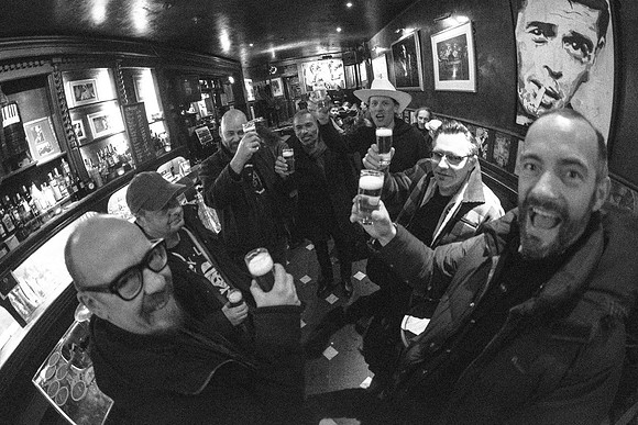 Getting very drunk with Jacques Brel at Take 5, watching over us.... we all got home safe!