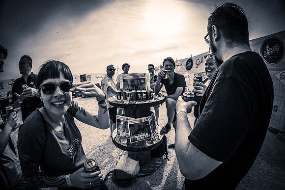 Tremolo Beer Gut first album rerelease party with lot's of beer in the really midday hot sun!