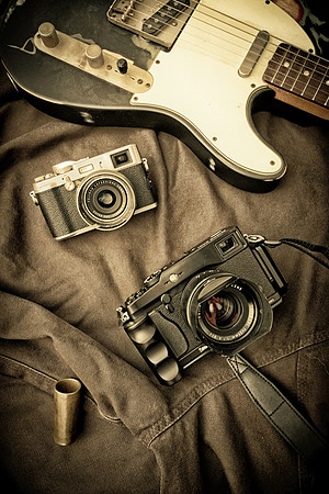 Fuji X-series camera & Fender Telecaster